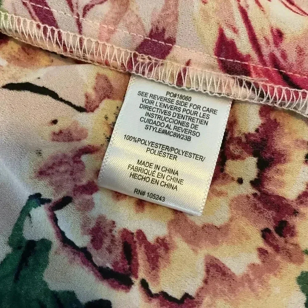 Bobeau‎ Open Front Floral Summer Kimono Womens Robe Size Small
